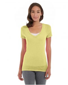 Karissa V-Neck Tee-XS-Yellow